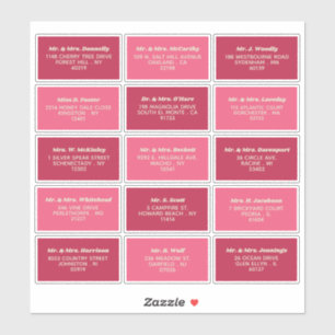 Sticker 70's Retro Super Mariage Adresse individuelle du c