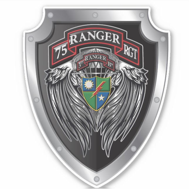 Sticker 75e Régiment de Rangers 3e Bataille "Les Rangers m (Devant)