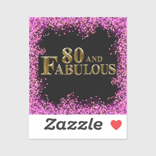 Sticker 80e anniversaire (Feuille)