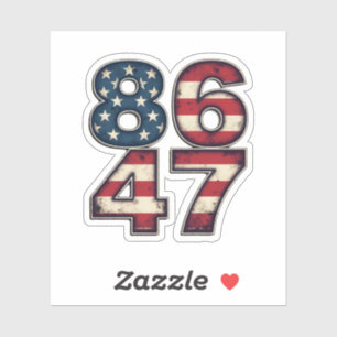 Sticker 86 47 Fier Maga Trump Jour de l'investiture du pré