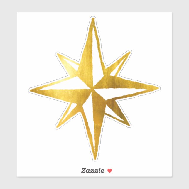 Sticker 8 Branche Étoile Spirituelle Vintage cuisine Céles (Feuille)