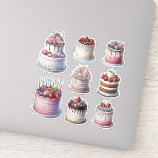 Sticker 8 gâteaux d'anniversaire