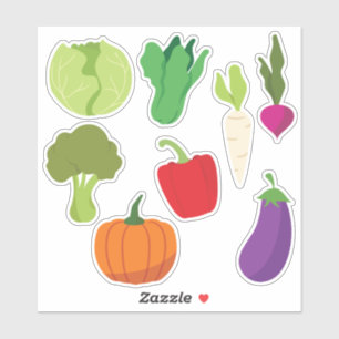 Sticker 8 légumes pour manger chaque semaine Conception