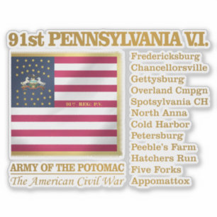 Sticker 91e Infanterie volontaire de Pennsylvanie (BH)