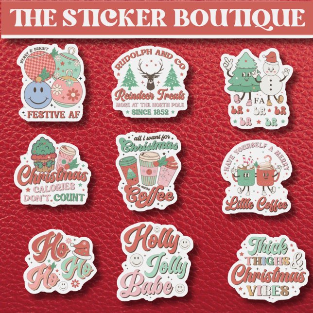 Sticker 9 dans un coffret de Noël festif – Joie des Fêtes (Créateur téléchargé)