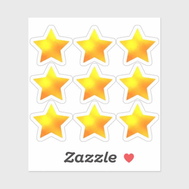 Sticker +9 Enseignants et Enfants | Récompense Étoile Doré (Feuille)