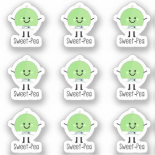 Sticker 9 mini chevalets bébé de pois doux