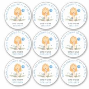 Sticker 9 Noms individuels Lion Merci bleu