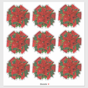 Sticker 9 Poinsettia preuve de broyage Enveloppement cadea