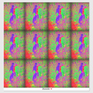 Sticker 9 sirène hippie super violette