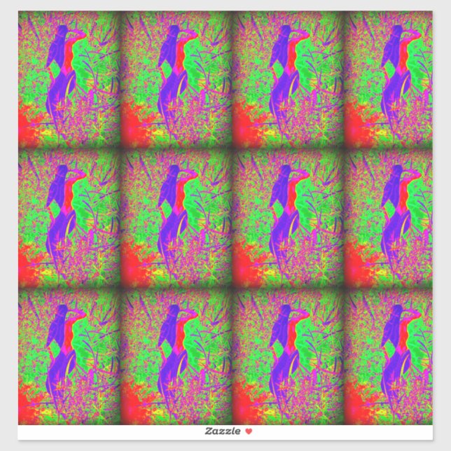 Sticker 9 sirène hippie super violette (Feuille)