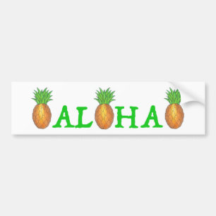 Sticker à ananas ALOHA Tropical Hawaii