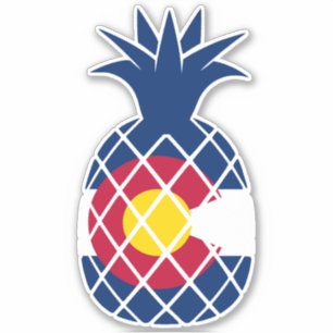 Sticker à ananas Drapeau du Colorado
