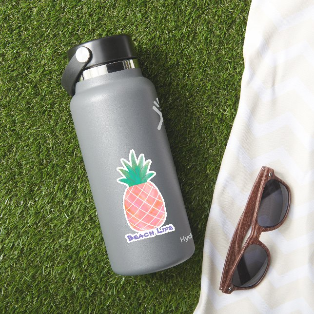 Sticker à ananas et à la plage Vie Vinyl Coupe (HydroFlask Insitu)