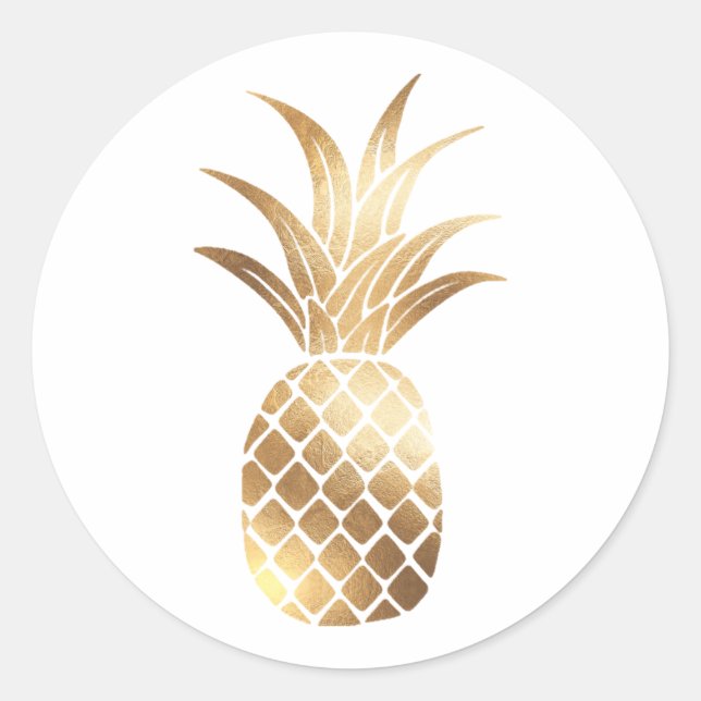 Sticker à ananas Faux Gold (Devant)
