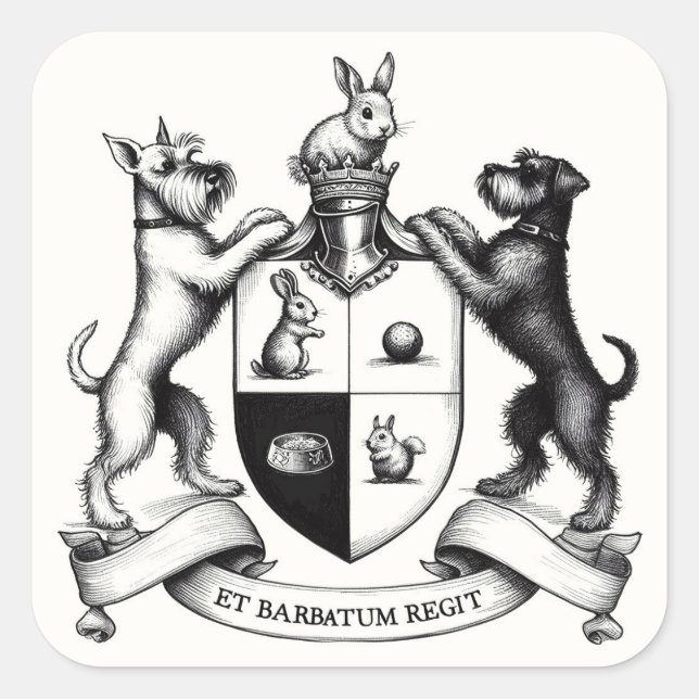 Sticker à armoiries Schnauzer (Devant)