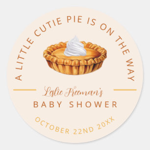 Sticker à Baby shower à gâteau de Thanksgiving Fav