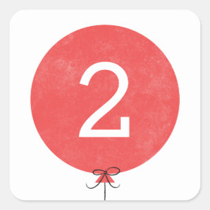 Sticker à ballon - Rouge