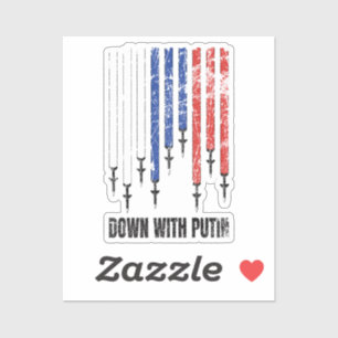 Sticker A bas Poutine contre la paix Ukraine