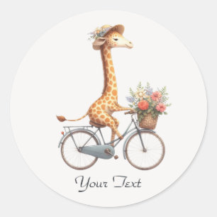 Sticker à bicyclette floral Giraffe