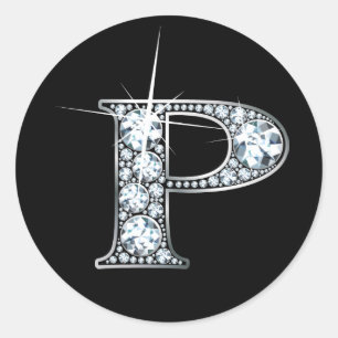 Sticker à bille de diamant "P"