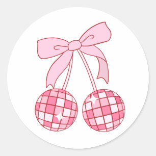 Sticker à bille Disco Coquette Bow Cherry