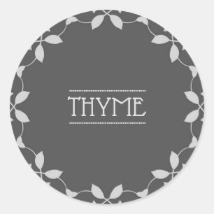 Sticker à boîte à épice de thym Étiquettes