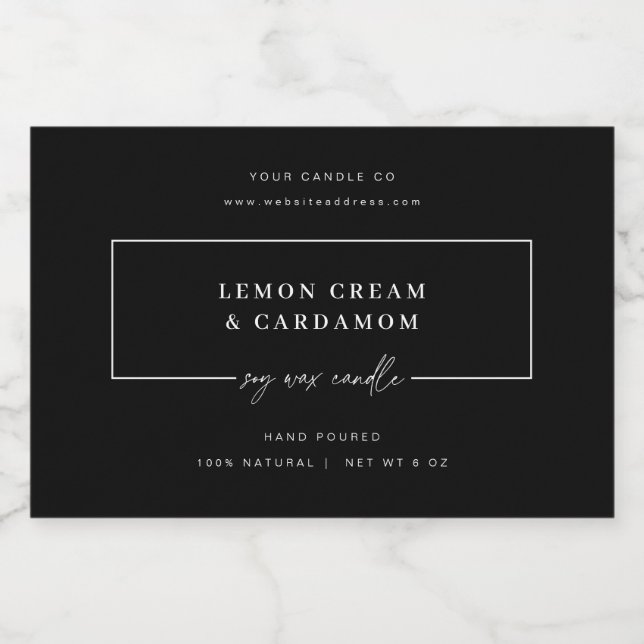 Sticker à bougie minime Étiquette de produit (Étiquettes simples)