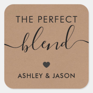 Sticker À Café Mélange Parfait, Mariage, Kraft