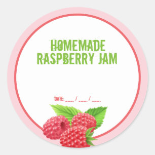 Sticker à canne à confiture de framboise maison