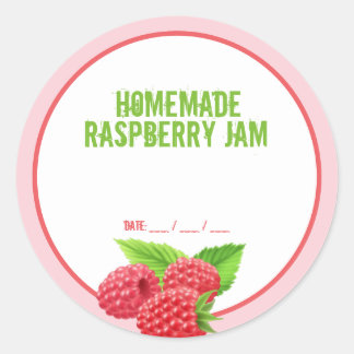 Sticker à canne à confiture de framboise maison