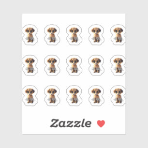Sticker à chiot mignon