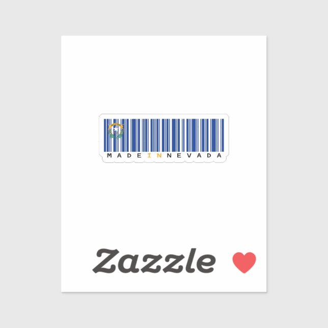 Sticker à code à barres Fabriqué dans le Nevada -  (Feuille)