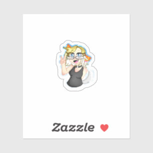 Sticker à coeur de glacier pixelé