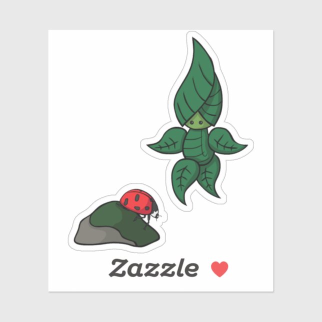 Sticker à contour en bois (Feuille)