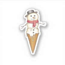 Sticker à crème glacée Snowman