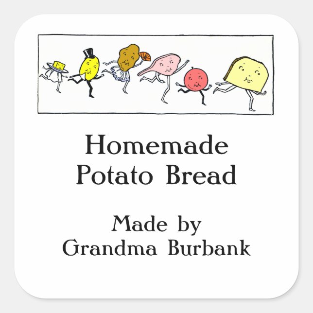 Sticker à cuisson ou à canne sur mesure pour alime (Devant)