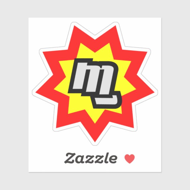 Sticker à découpe personnalisée pour symbole MG (Feuille)