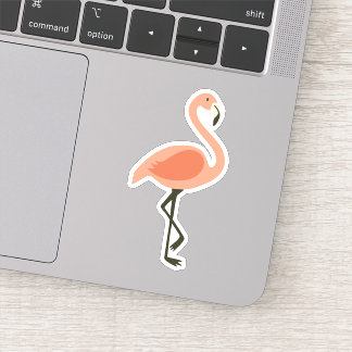 Sticker à découpe pour oiseaux Flamants roses rose