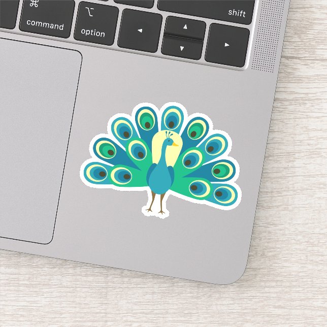 Sticker à découpe pour oiseaux paon Jungle Die (Détail)