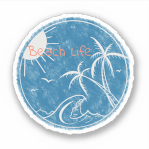 Sticker à découpe Vinyl Life Beach