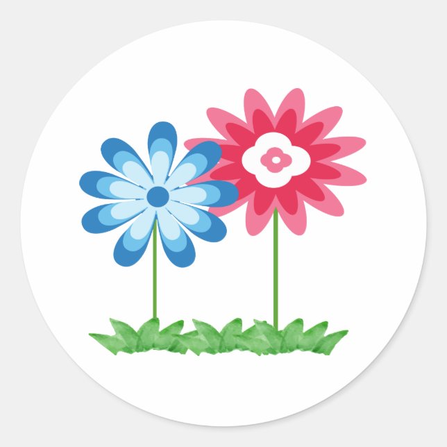 Sticker à deux fleurs (Devant)