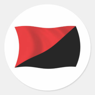 Sticker à drapeau anarcho-syndicaliste