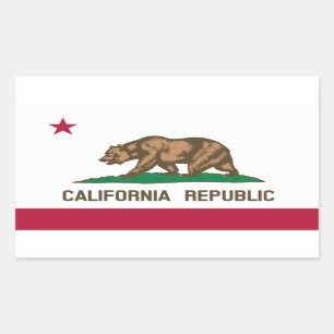 Sticker à drapeau californien