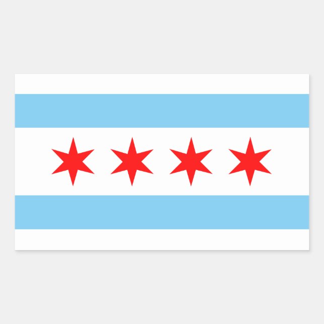 Sticker à drapeau de Chicago (Devant)