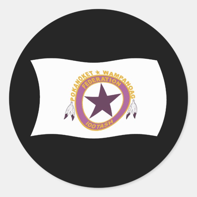 Sticker à drapeau de la tribu Wampanoag (Devant)