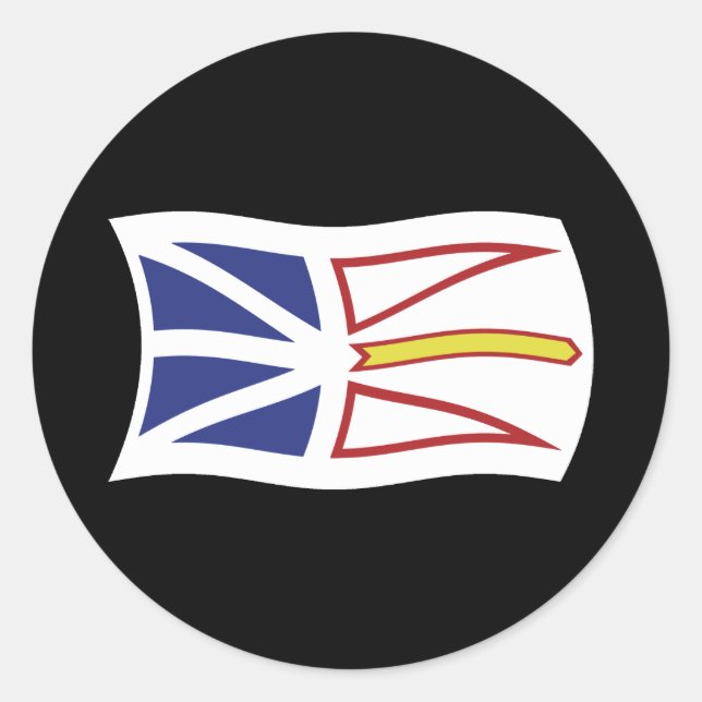 Sticker À Drapeau De Terre-Neuve-Et-Labrador (Devant)