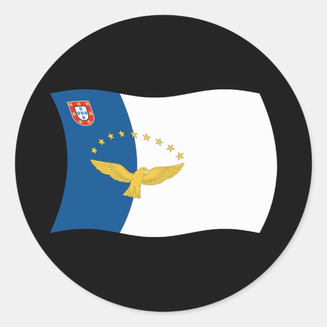 Sticker à drapeau des Açores (Devant)