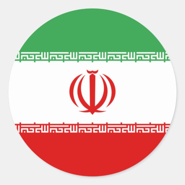 Sticker à drapeau iranien (Devant)