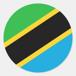 Sticker à drapeau tanzanien